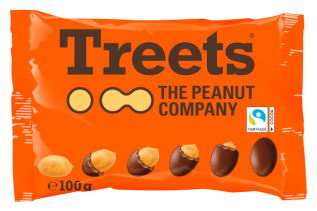 Treets Chocolate Peanuts 100g Coopers Candy