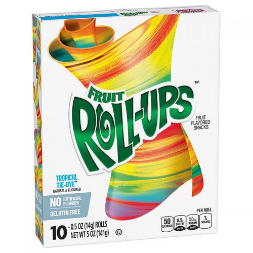 Köp Fruit RollUps Tropical TieDye 141g hos Coopers Candy