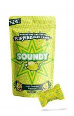 Soundy Sour Lemon Popping Hard Candy 30g Coopers Candy