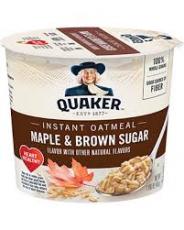Quaker Instant Oatmeal Maple & Brown Sugar Cup 48g Coopers Candy