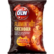 OLW Flamin Hot Cheddar Chips 275g Coopers Candy