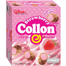 Glico Collon Strawberry Cream Biscuits 54g Coopers Candy