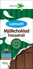 Green Star Mjölkchoklad Laktosfri Hasselnöt 100g Coopers Candy