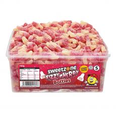 Sweetzone Tubs Fizzy Cherry Bottles 740g Coopers Candy