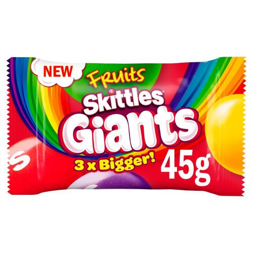 Köp Skittles Fruit Giants 45g hos Coopers Candy