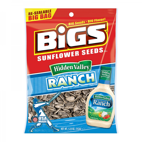 Köp Bigs Sunflower Seeds Ranch Flavor 152g hos Coopers Candy
