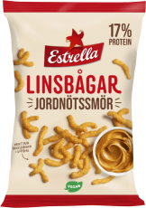 Estrella Linsbågar Jordnötssmör 125g (BF: 2023-05-10) Coopers Candy