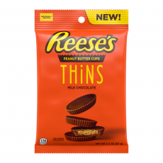 Reeses Peanut Butter Thins Milk Chocolate 87g (BF: 2024-02-29) Coopers Candy