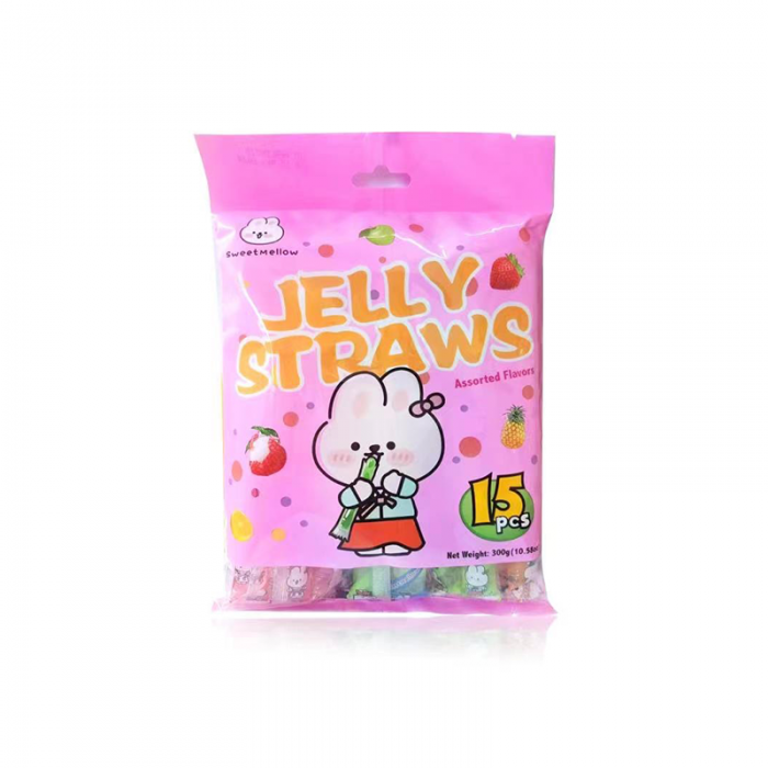 Köp Sweet Mellow Jelly Straws 300g hos Coopers Candy