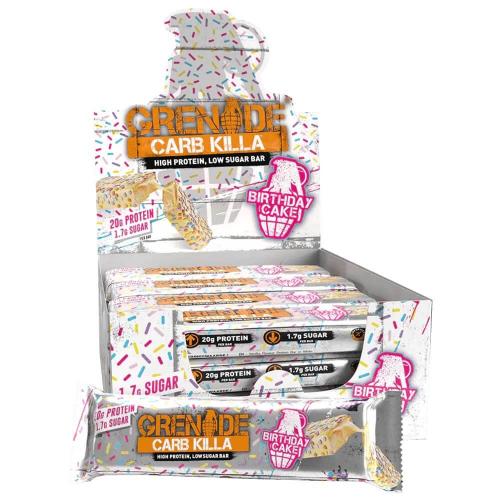 Köp Grenade Protein Bar Birthday Cake 60g x 12st (hel låda) hos