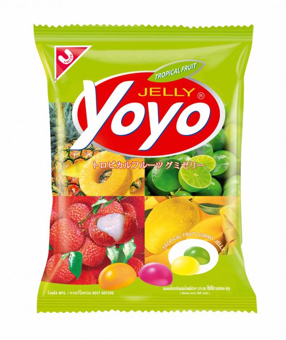 Köp Yoyo Jelly Tropical Fruit 80g hos Coopers Candy