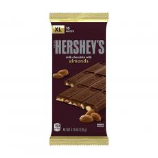 Hersheys Milk Chocolate with Almonds XL Bar 120g Coopers Candy
