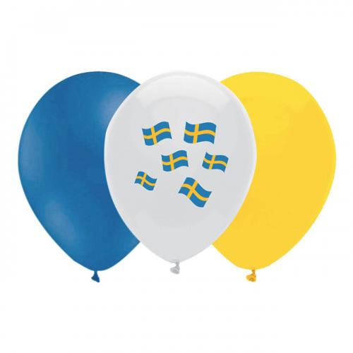 Flaggballonger Sverige 10-pack Coopers Candy