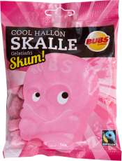 Bubs Cool Hallonskalle Skum rosa 90g Coopers Candy