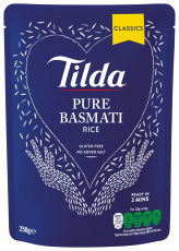 Tilda Steamed Plain Basmati Rice 250g Coopers Candy