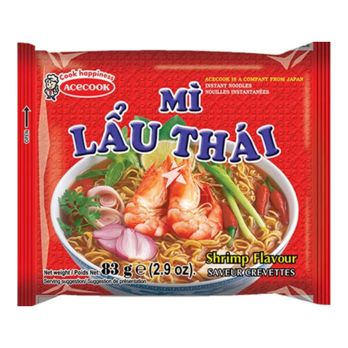 Acecook Instant Noodles Tom Yum Shrimp Flavour 83g Coopers Candy