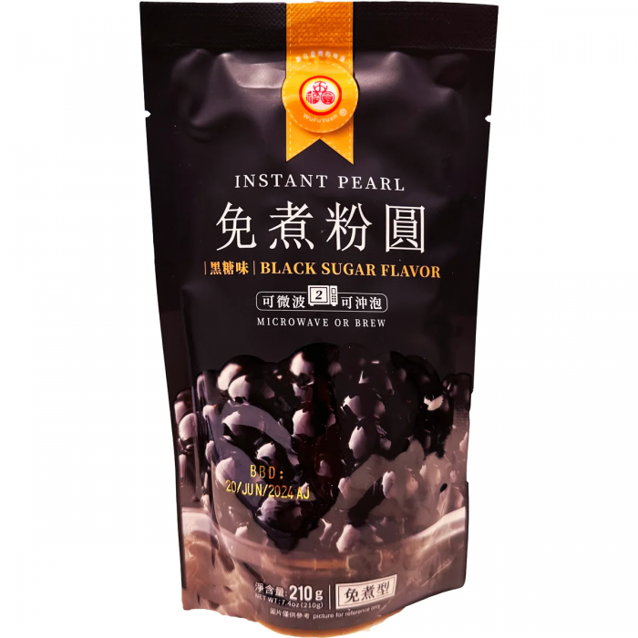 Köp Wufuyuan Tapioca Pearl Black Sugar 210g hos Coopers Candy