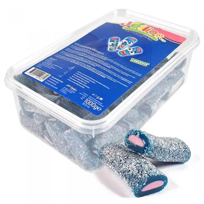 Köp Jellioo Knubbisar Sur Blå Hallon 1kg hos Coopers Candy