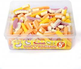 Swizzels Tubs Teeth N Toothbrushes 120 bitar Coopers Candy