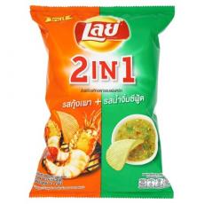 LAYS 2in1 Chips Kung Pao & Sea Sauce 73g Coopers Candy