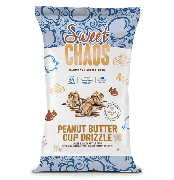 Köp Sweet Chaos Peanut Butter Cup Drizzle Popcorn 155g hos