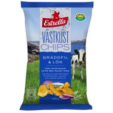 Estrella Västkustchips Gräddfil & Lök 180g Coopers Candy