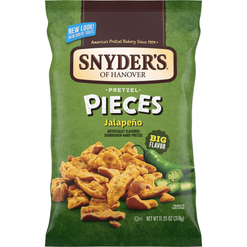 Snyders Pretzel Pieces Jalapeno 110g Coopers Candy