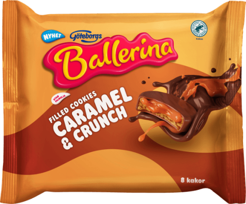 Ballerina Filled Cookies - Caramel & Crunch 128g Coopers Candy