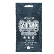 ZINQ Tuggummi Licorice Mint 31,5g(BF:2025-07-03) Coopers Candy