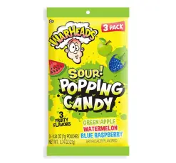 Warheads Sour Popping Candy 3-Pack 21g Coopers Candy