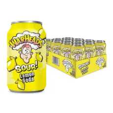 Warheads Sour Soda - Lemon 355ml x 12st (helt flak) Coopers Candy