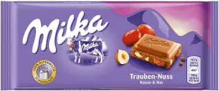 Milka Raisin & Nut 90g Coopers Candy