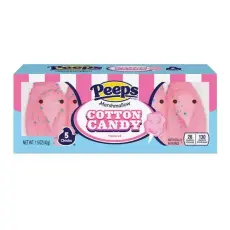 Peeps Marshmallow Chicks Cotton Candy 4-pack 42g Coopers Candy