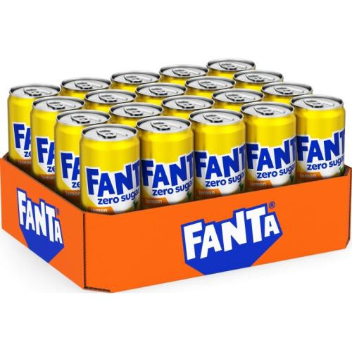 Fanta Lemon Zero 33cl x 20st (helt flak) Coopers Candy