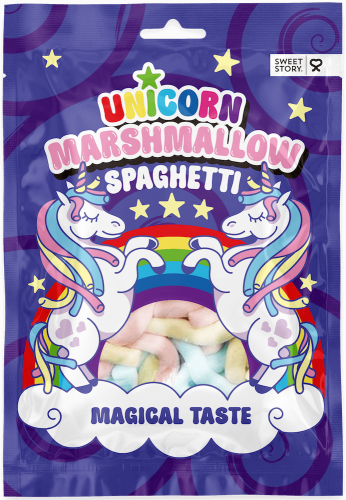 Sweet Story Marshmallow Unicorn Spaghetti 50g Coopers Candy