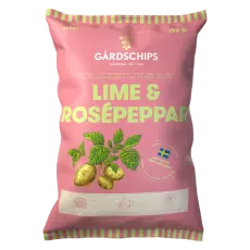 G&aring;rdschips Lime Rosepeppar 150g Coopers Candy