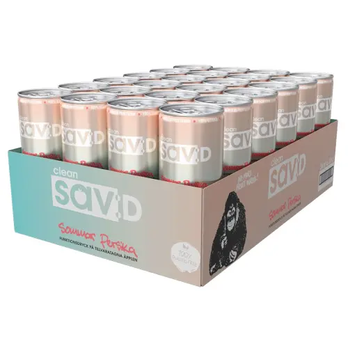 Clean Drink Sav:D - Sommar Persika 33cl x 24st Coopers Candy