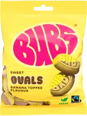 Bubs Banana Toffee Ovals 90g Coopers Candy