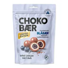 Chokob&aelig;r Bl&aring;b&auml;r med vit- och mj&ouml;lkchoklad 80g Coopers Candy