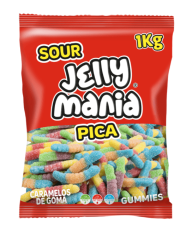 Jake Jelly Mania Sour Worms 1kg Coopers Candy