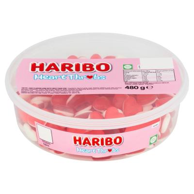 Haribo Tubs Heart Throbs 480g (BF:2025-06-30)