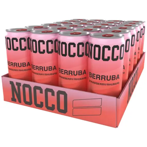 NOCCO Berruba Strawberry/Rhubarb 33cl x 24st Coopers Candy