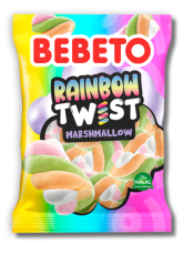 Bebeto Marshmallow Rainbow Twist 60g Coopers Candy