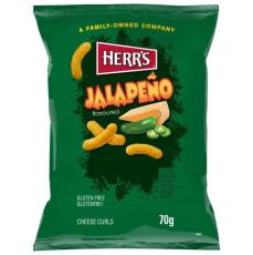 Herrs Jalapeno Cheese Curls 70g Coopers Candy