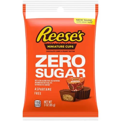 Reeses Zero Sugar Peanut Butter Cup Miniatures 85g Coopers Candy
