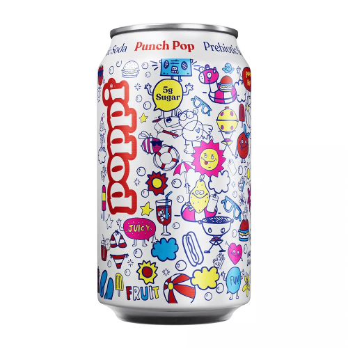 Poppi Prebiotic Soda Punch Pop 355ml Coopers Candy