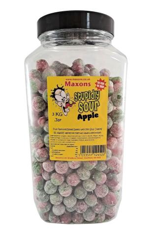 Maxons Stupidly Sour Jar Apple 3kg Coopers Candy