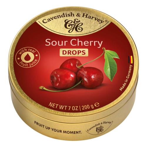 Cavendish & Harvey Sour Cherry Drops 200g Coopers Candy
