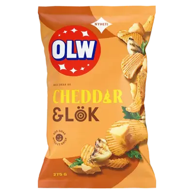 OLW Chips Cheddar & Lök 275g