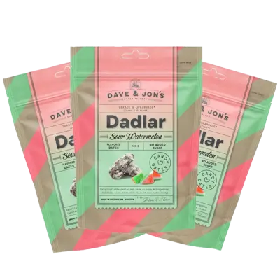 Dave & Jons Dadlar Sour Watermelon 125g x 3st